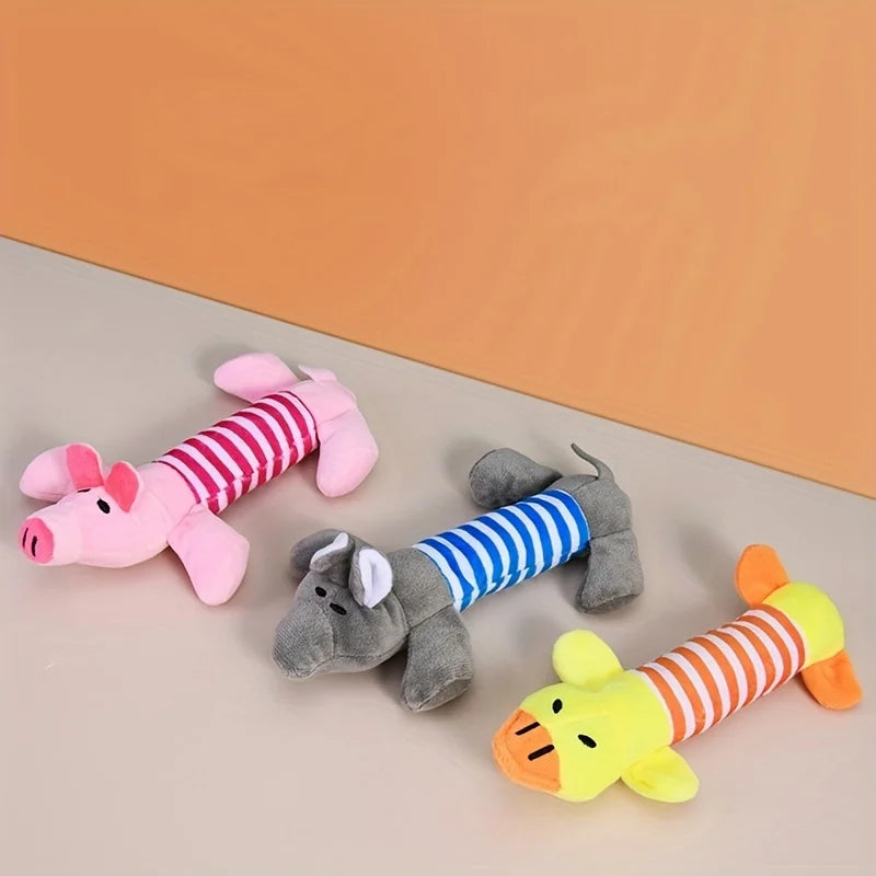 Pig Elephant Design Dog Toys Squeaky Dog Chew Durable Toys Interactive Pet Supplies For Aggressive Chewers