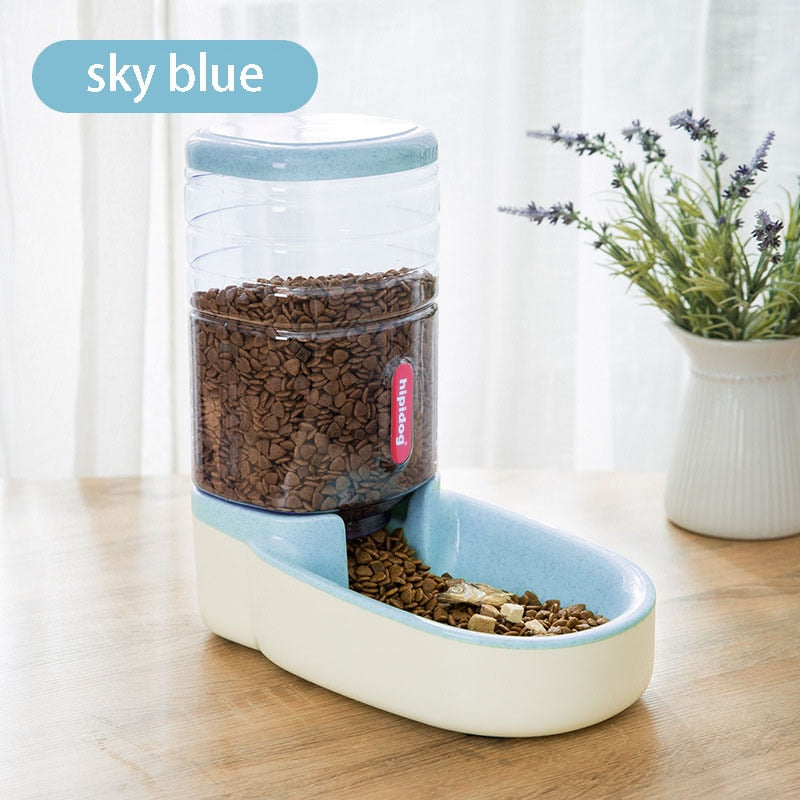 3.8 L Pet Automatic Feeding Bowls Dog Food Feeder Cat Water Feeder