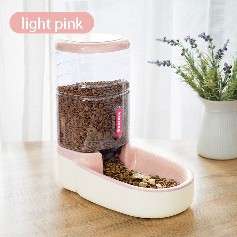 3.8 L Pet Automatic Feeding Bowls Dog Food Feeder Cat Water Feeder
