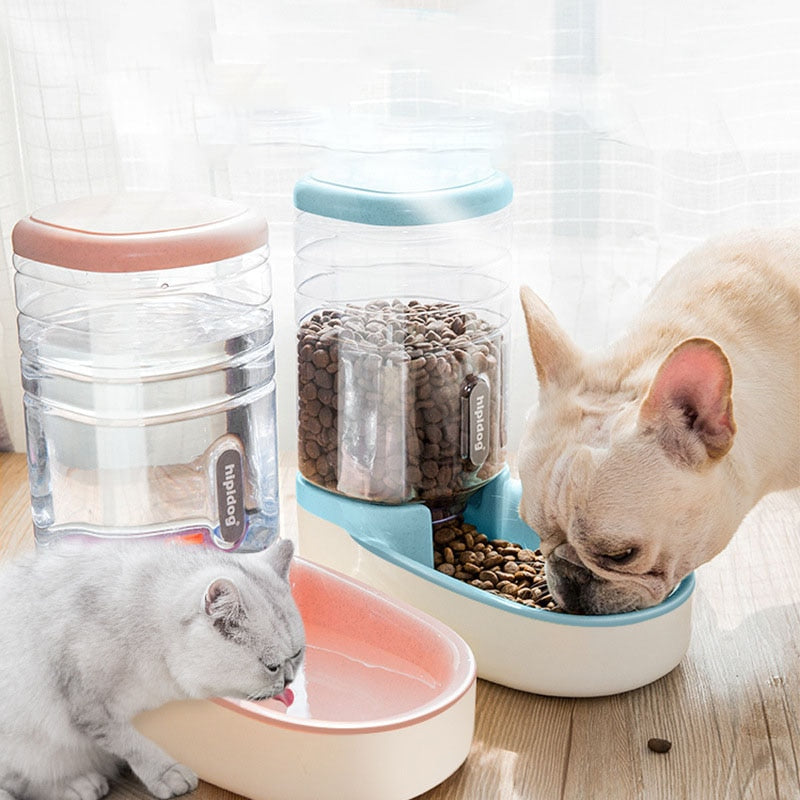 3.8 L Pet Automatic Feeding Bowls Dog Food Feeder Cat Water Feeder