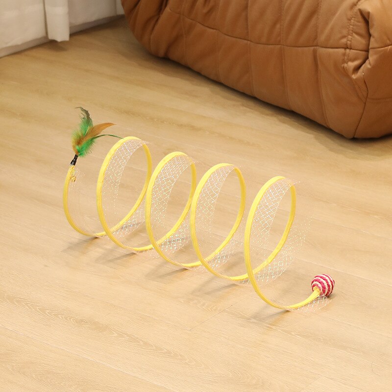 Cat Tunnel Foldable Pet Cat Toys Kitten Pet Training Interactive Fun Toys Tunnel Self Hi Cat Toys