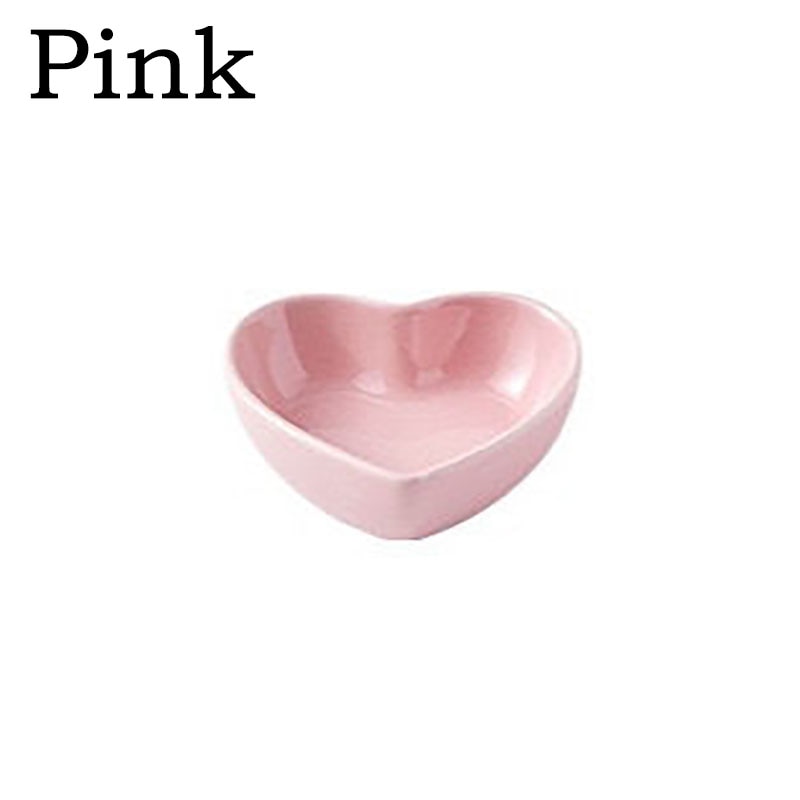 Hamster Feeding Bowls Heart-shaped Pet Feeder Bowls Ceramic Snack Bowl Food Water Snack Feeder Hamster Food Bowls Pet Supplies