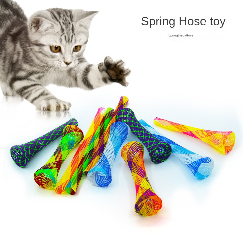 Cat Spring Biting Toys Retractable Pet Cat Accessories